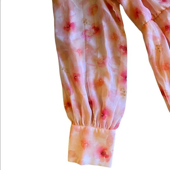 ⭐️⭐️HOST PICK⭐️⭐️ VILA maxi dress with balloon sleeves in pink coral - Picture 9 of 9